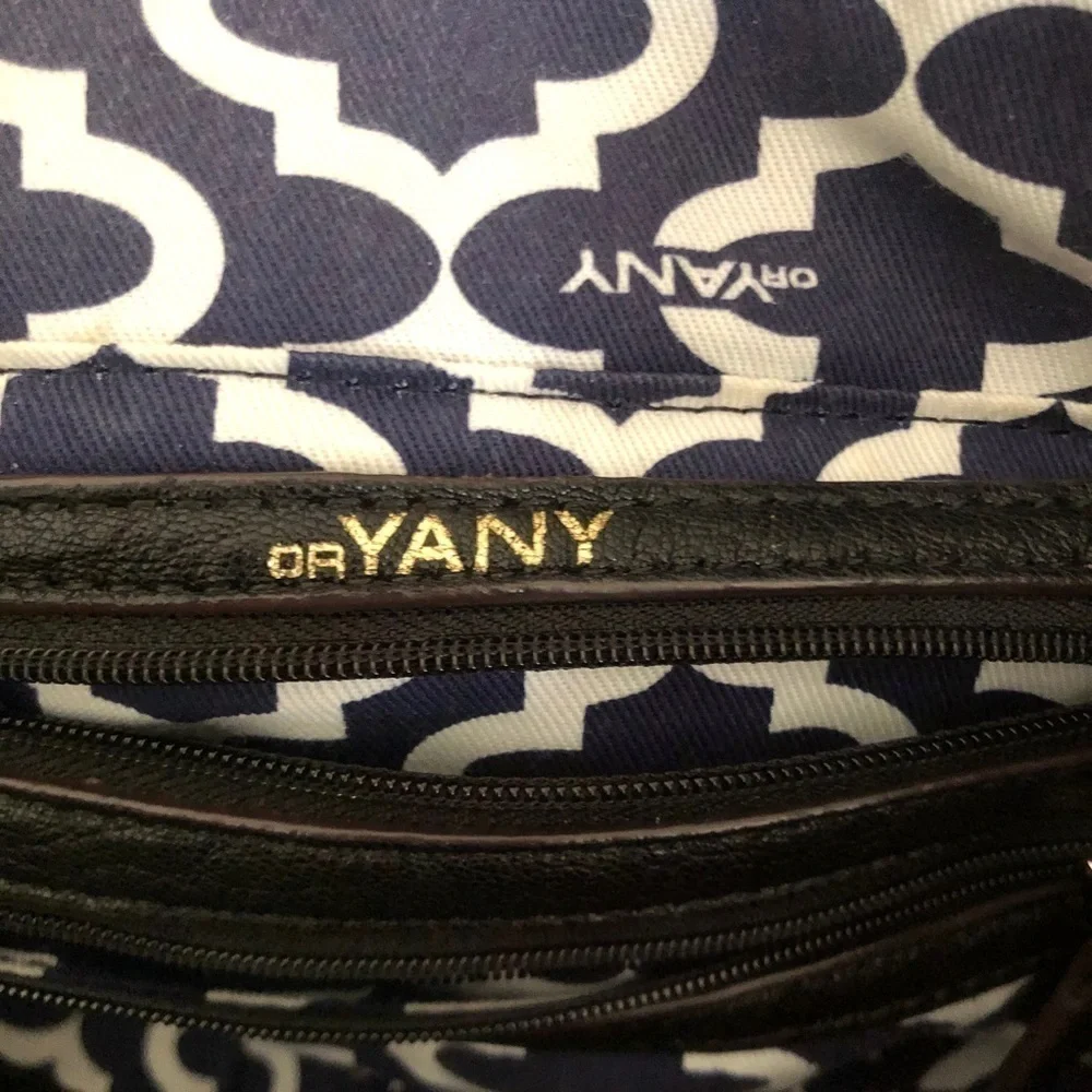 orYANY black leather satchel purse bag